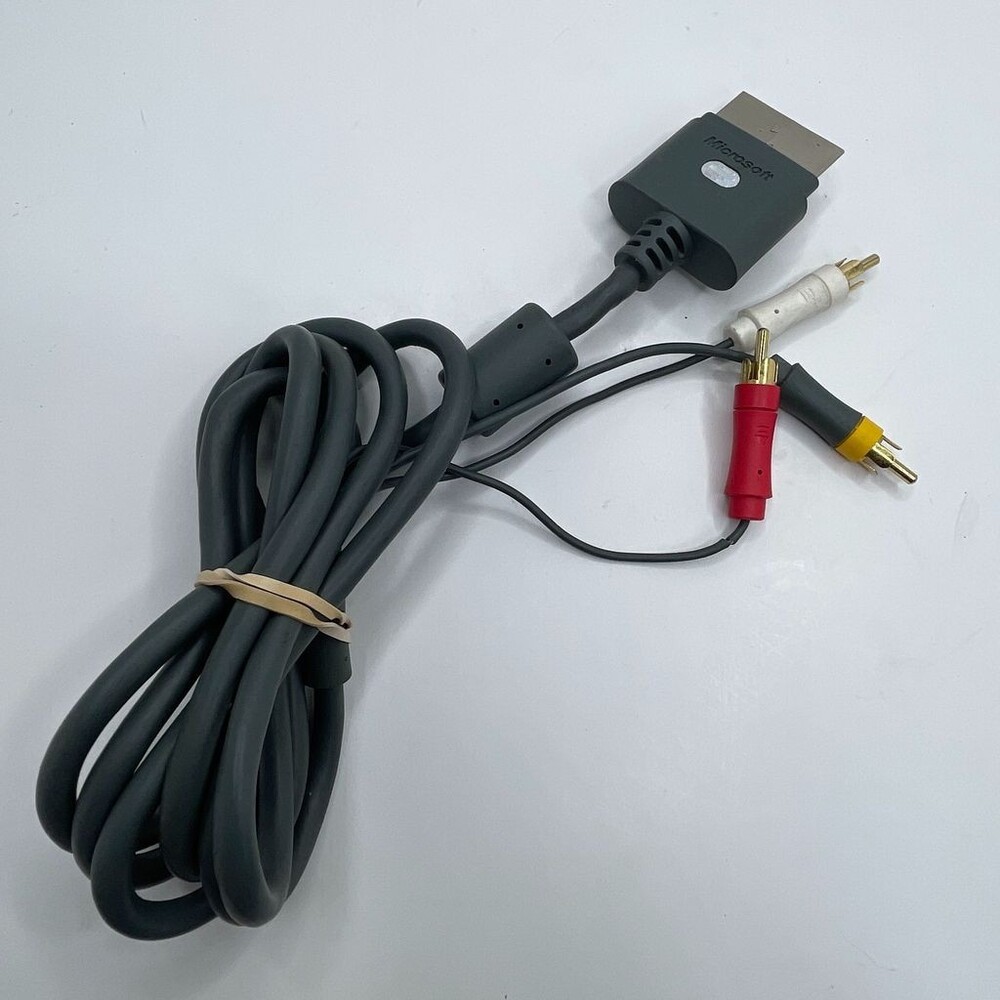 Microsoft AV Cable Xbox 360 Composite Gray RCA Official OEM 6ft